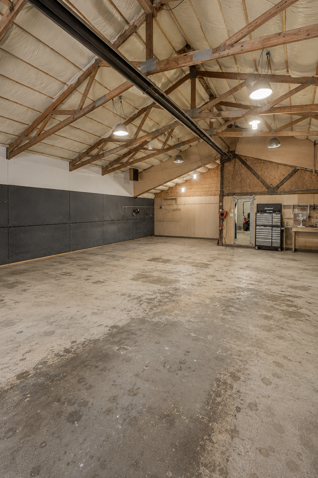 Interior of the barn storage area